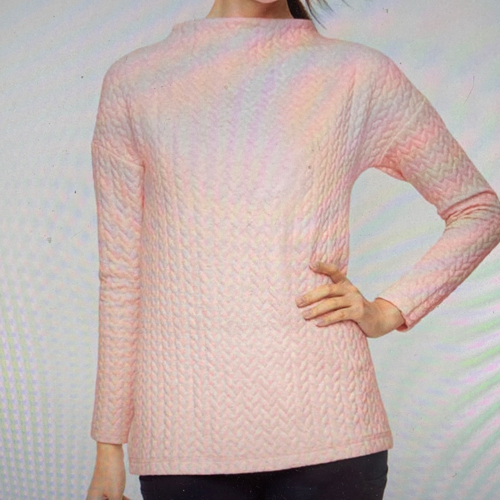 Talbots Pink Quilted Sweatshirt